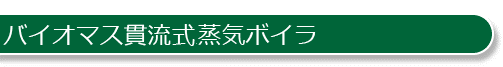 バイオマス貫流式小型蒸気ボイラ